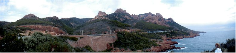 View of the esterel Massif on the French Riveria near the towns of Agay and Atheor - Sept 2002