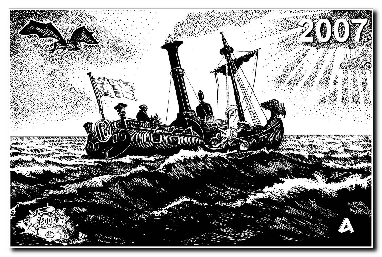 Radium Institute Ship navigating a heavily mined sea - 2007