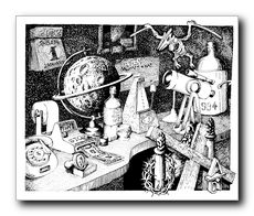 Click to enlarge the Ink or Water-Colour Graphical Work by Dr Alexander Rimsky-Korsakov