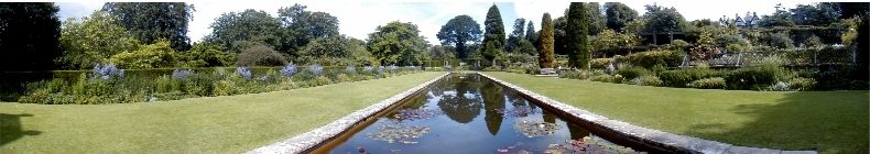 View of the Pin Mill Canal Gardens - Bodnant House - North Wales - 13th July 2002