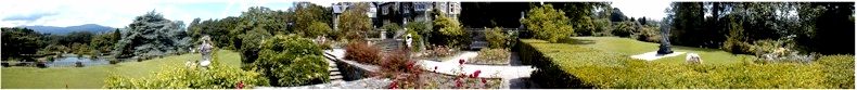 View from the Croqyet Terrace - Bodnant House - 13th July 2002