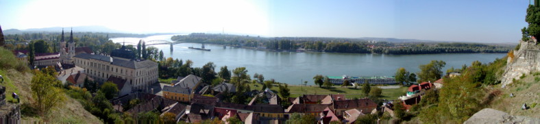 View from the Southern Bank of the Danube at Esztergom near the famous Cathedral!