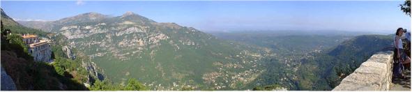From the Terrace of Gourdon - towards the Mediterranean Sea and Nice
