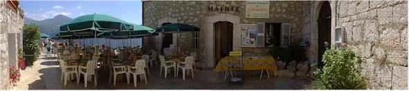 Gourdon Restaurant - Outside the Mairie - Summertime