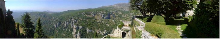 View from the Terraces of the Chateau of Gourdon - Towards the Sea