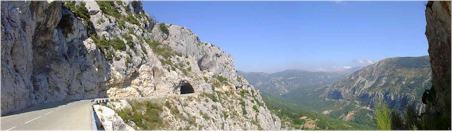 Tunnel on the Mountain Roads near Greoliere - South of France