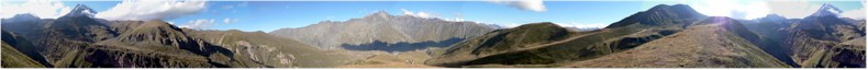 360 Panorama from the Gergeti Hike near Kazbek