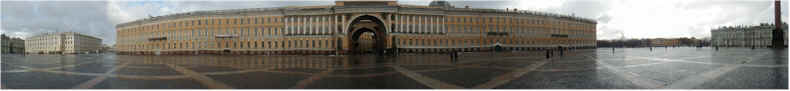 Panorama of the Palace Square, St Petersburg - 15th April 2001 - Easter Sunday!