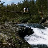 Click to enlarge photo of the challenging 2 week hike from Abisko to Nikkaluokta - Via Kebnekaise-2117Metres-Sweden's Highest Peak