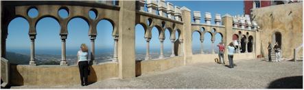 View to the Atlantic Ocean from Palacio Pena - Sintra