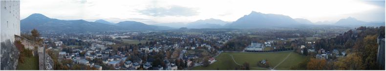 View from Salzburg Castle - HoheFestung - just before sunset,