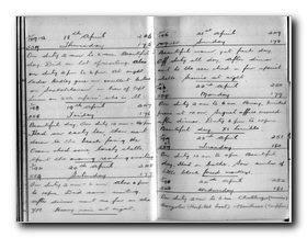 Click to see Full-Screen Scan of Percy Probert's East African Campaign Diary 