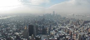 New York Panorama from Empire State Building - Towards Down-Town and the World Trade Centre