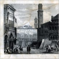 Click to enlarge Historic Map, Engraving or Timetable of Pisa or  Northern Italy