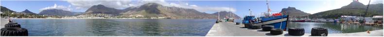 View from the Hout Bay Fishing Harbour and Marina Wharf