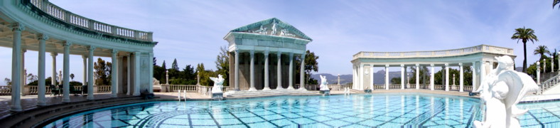 The recreated Roman/Greek Temple Swimming Pool at the majestic Hearst Castle - Just off the Coastal Route 1 at San Simeon, Southern California