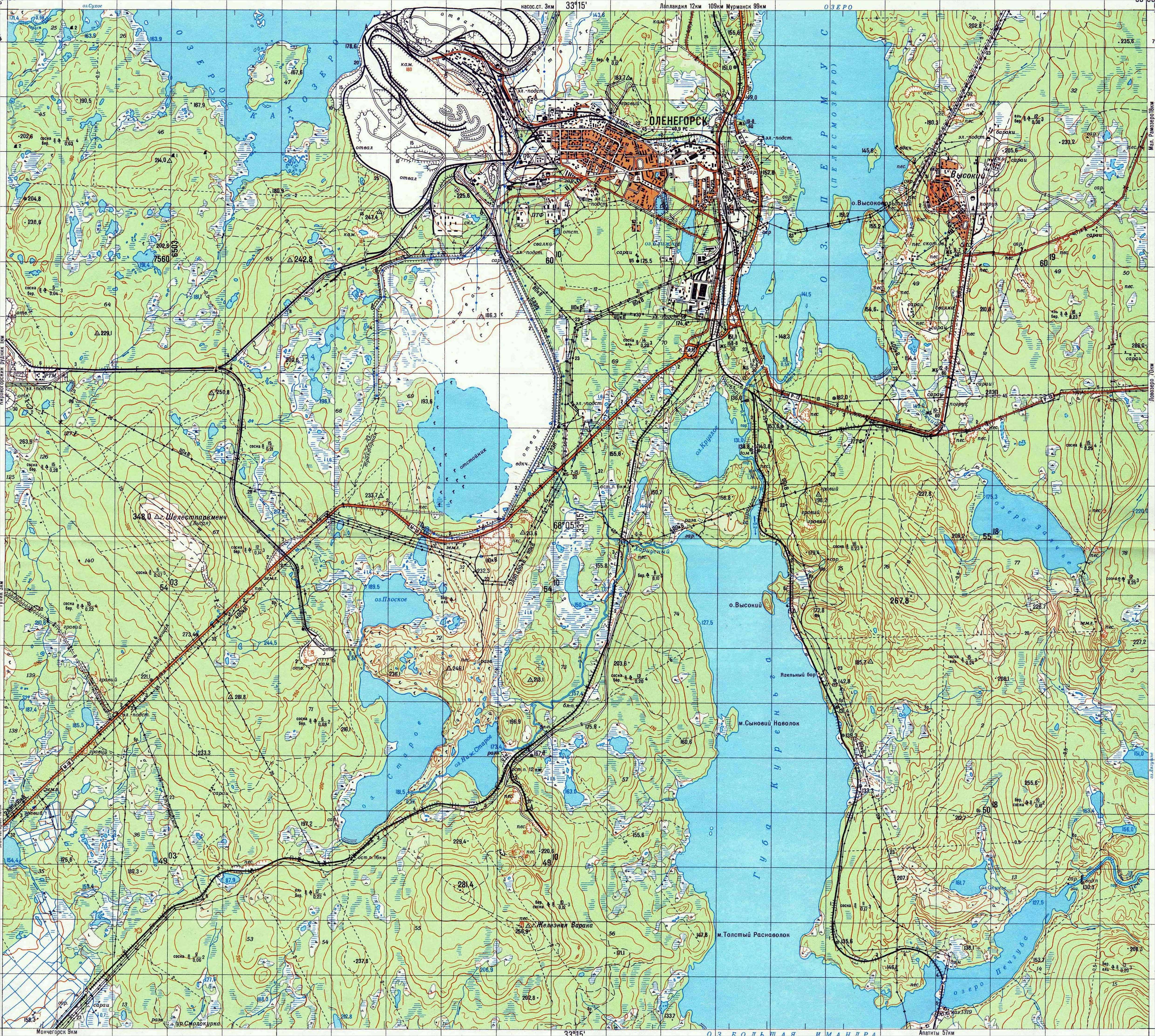 Map 1 -  - Olenogorsk