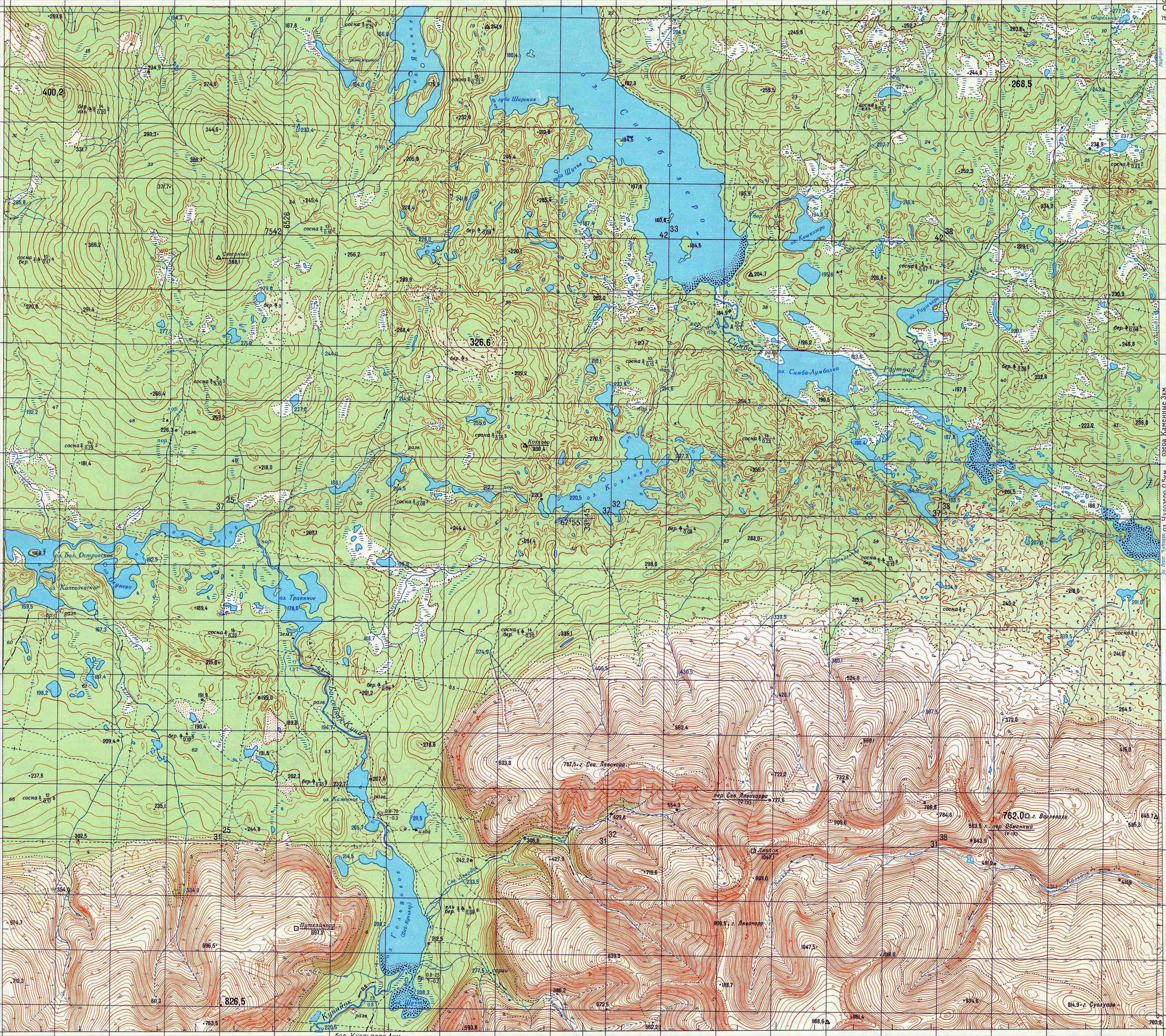 Map 7 -   .  - Lake Simbozero