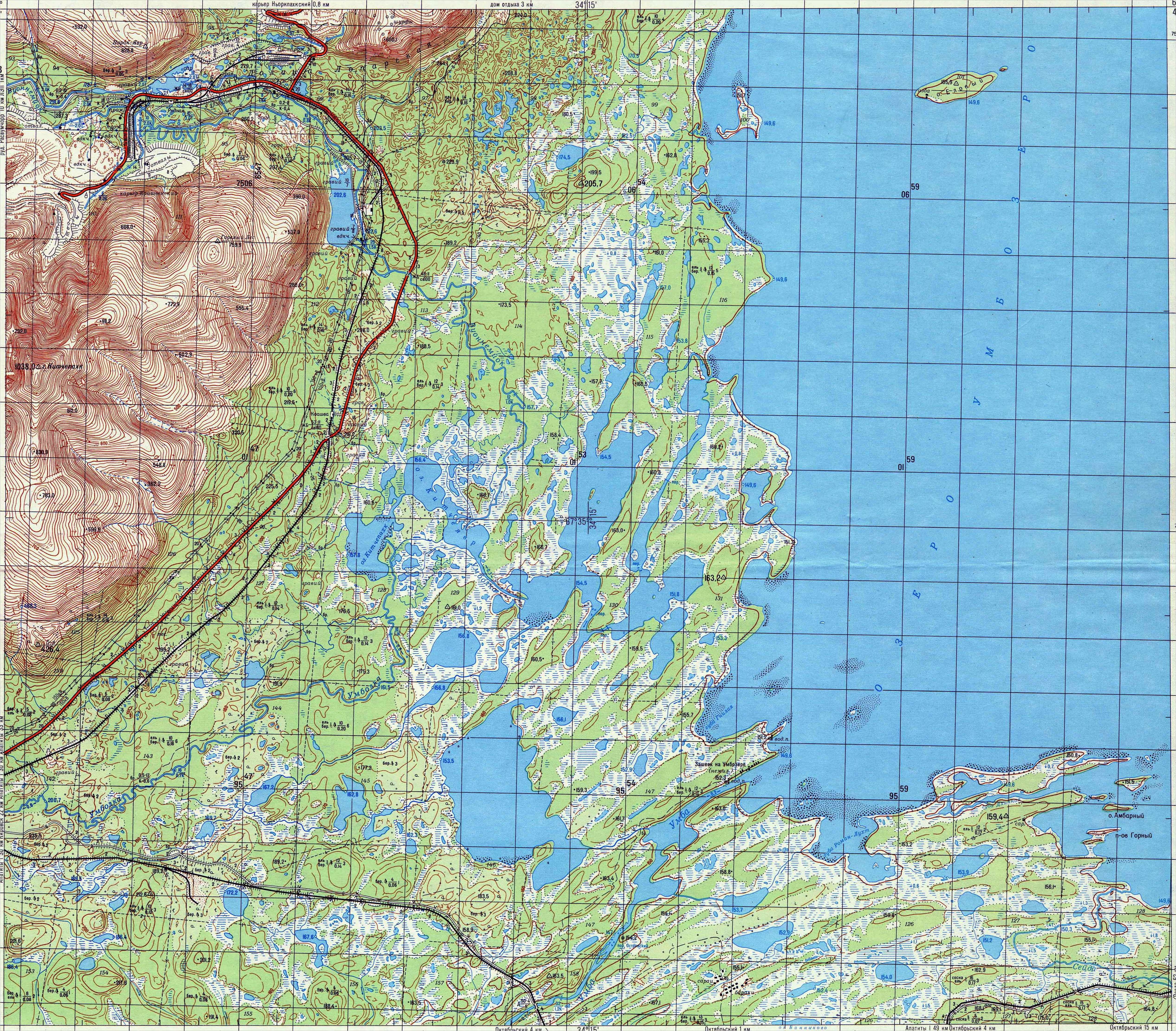 Map 18 - зашеек на ”мбозере - South-Western  End of the Umbozero Lake 