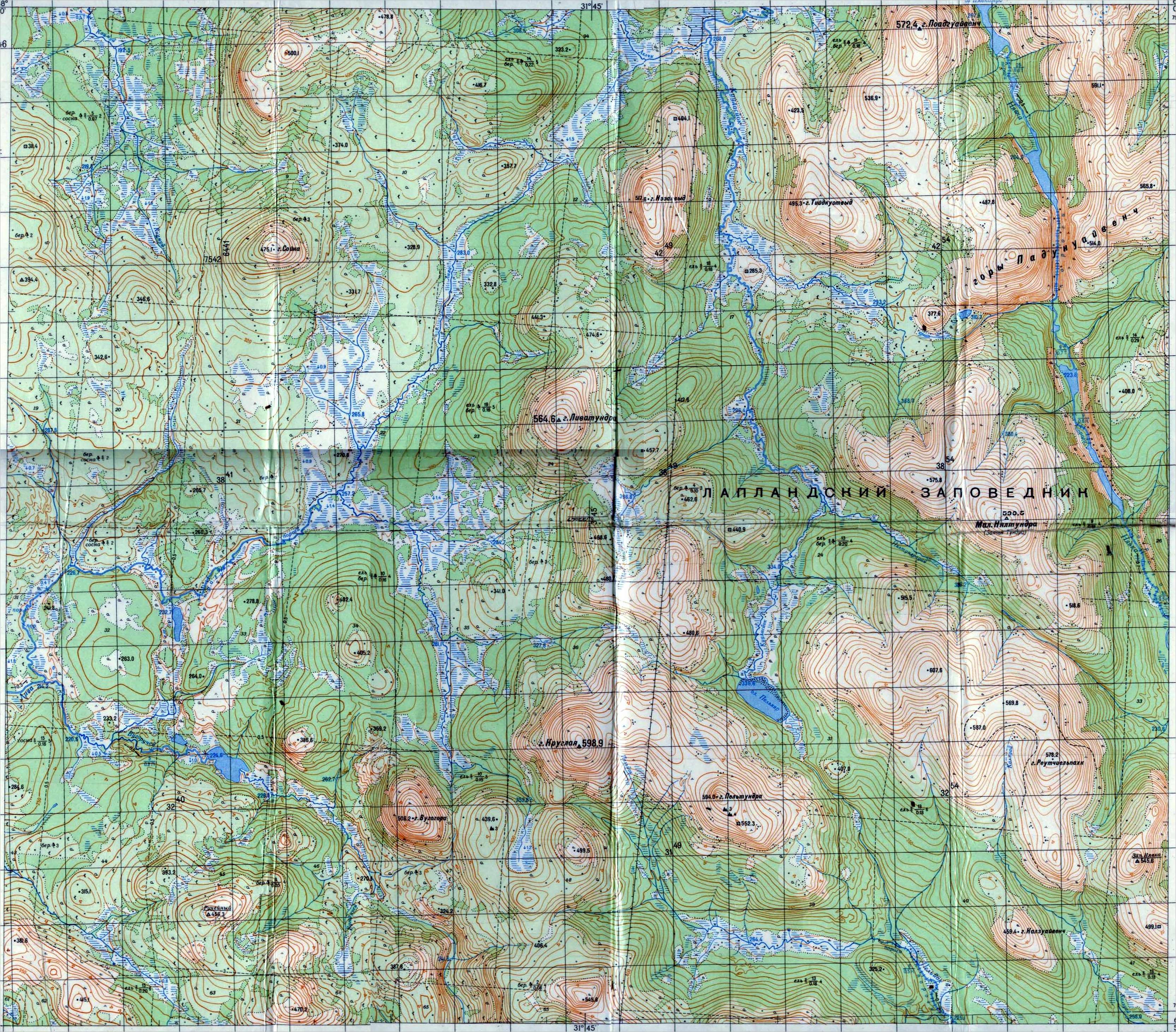 Map 21 -  ����������� ���������� - NW Lapland Nature Reserve (Laplandski Zapavidnik)
