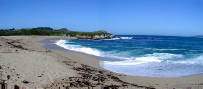 View from the Carmel River State Beach to the Pacific Ocean