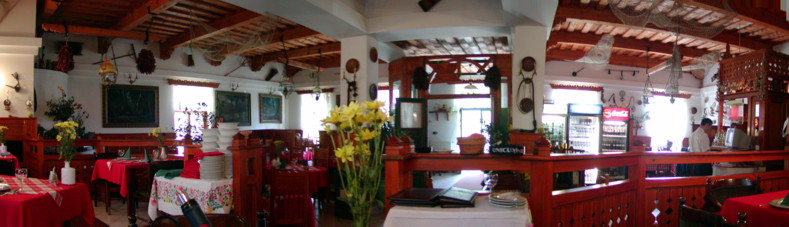 View of the wonderful Bajai Halaszcsarda Fisherman's Inn  Restaurant just a short walk from the Upper Station of the Cog Railway in the High Buda Hills - Budapest. Recommended! - Bajai Halaszcsarda - Hollos Utca 2, Budapest 1121 - Telephone : 06 - 1/275 - 5245