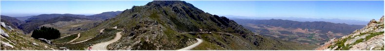 View from "Die Top" of the famous Swartberg Pass between Prince Albert and Oudthoorn - Build by Thomas Bain in 1886