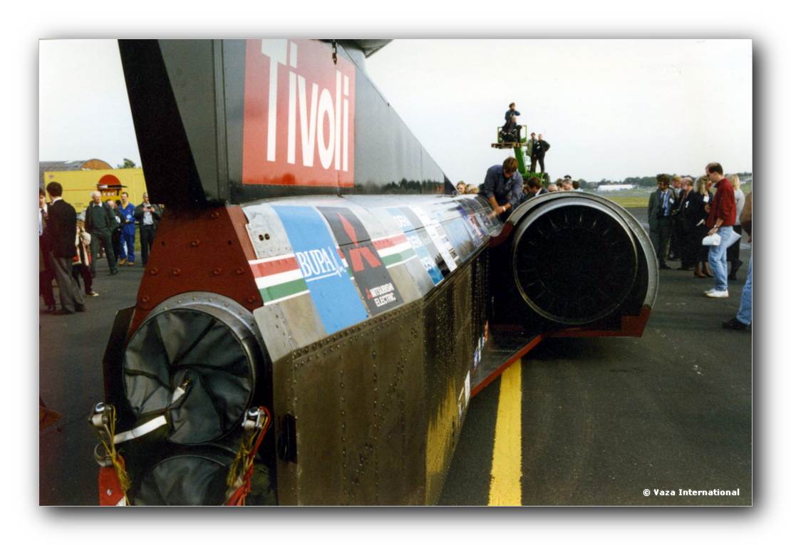 Tail Fin - The end of the 54ft Supersonic Car - with Parachute Slots