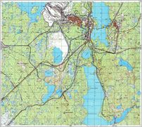 Map 1 -  - Olenogorsk - Click to enlarge this map to Full Size - File size is typically around 4Mbytes so please be patient! 