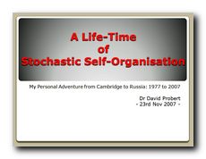 Right Click to Download Presentation Slides from Seminar at the Cambridge University Statistical Laboratory!