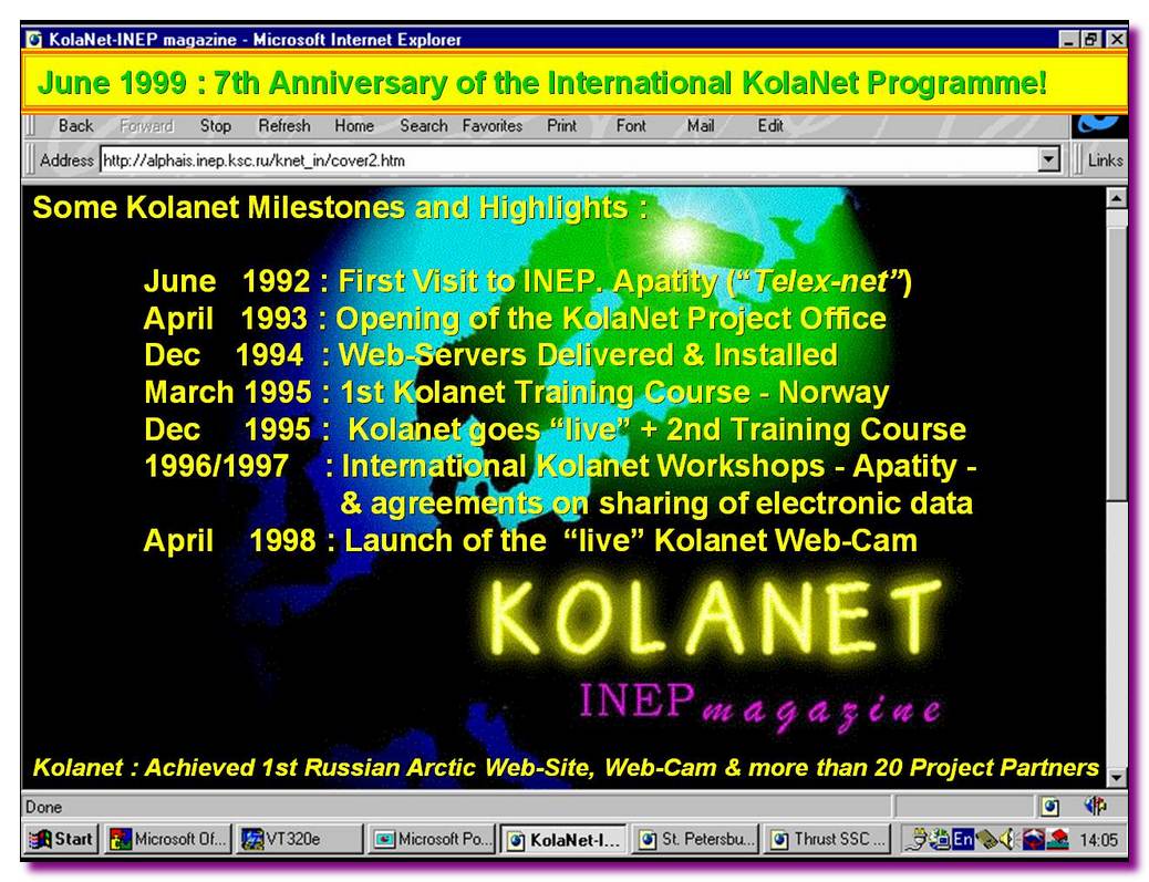 KolaNet Project - June 1999