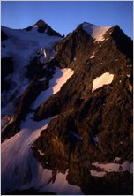Click to enlarge Vertical Alpine Photo - French, Swiss and Austrian Alps