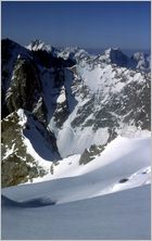 Click to enlarge Vertical Alpine Photo - French, Swiss and Austrian Alps