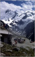 Click to enlarge Vertical Alpine Photo - French, Swiss and Austrian Alps