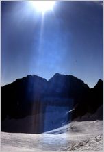 Click to enlarge Vertical Alpine Photo - French, Swiss and Austrian Alps