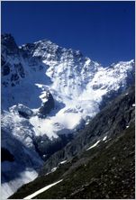 Click to enlarge Vertical Alpine Photo - French, Swiss and Austrian Alps
