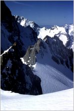 Click to enlarge Vertical Alpine Photo - French, Swiss and Austrian Alps
