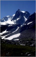 Click to enlarge Vertical Alpine Photo - French, Swiss and Austrian Alps
