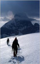 Click to enlarge Vertical Alpine Photo - French, Swiss and Austrian Alps