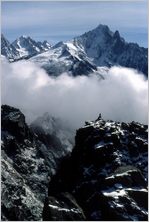 Click to enlarge Vertical Alpine Photo - French, Swiss and Austrian Alps