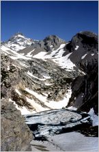 Click to enlarge Vertical Alpine Photo - French, Swiss and Austrian Alps