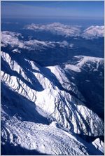 Click to enlarge Vertical Alpine Photo - French, Swiss and Austrian Alps