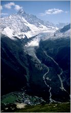 Click to enlarge Vertical Alpine Photo - French, Swiss and Austrian Alps