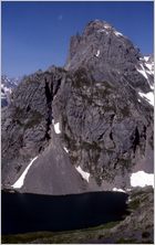 Click to enlarge Vertical Alpine Photo - French, Swiss and Austrian Alps