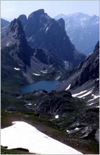 Click to enlarge Vertical Alpine Photo - French, Swiss and Austrian Alps