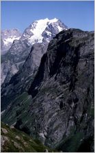 Click to enlarge Vertical Alpine Photo - French, Swiss and Austrian Alps